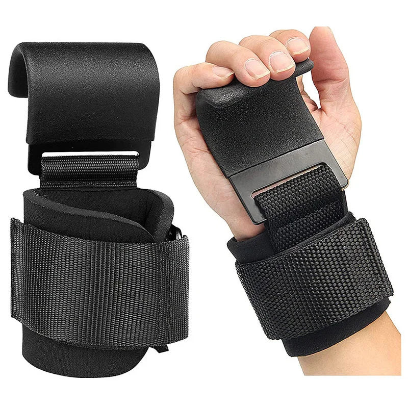 Weightlifting Hooks with Wrist Straps