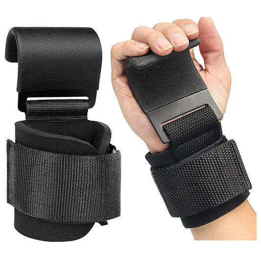 Weightlifting Hooks with Wrist Straps